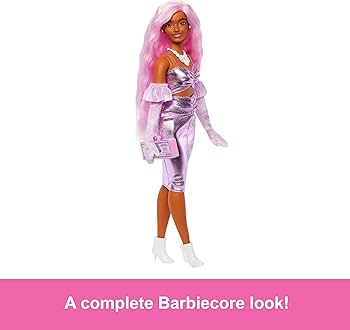 Barbie Deluxe Style Doll #1 in Barbiecore Outfit, Pink Hair